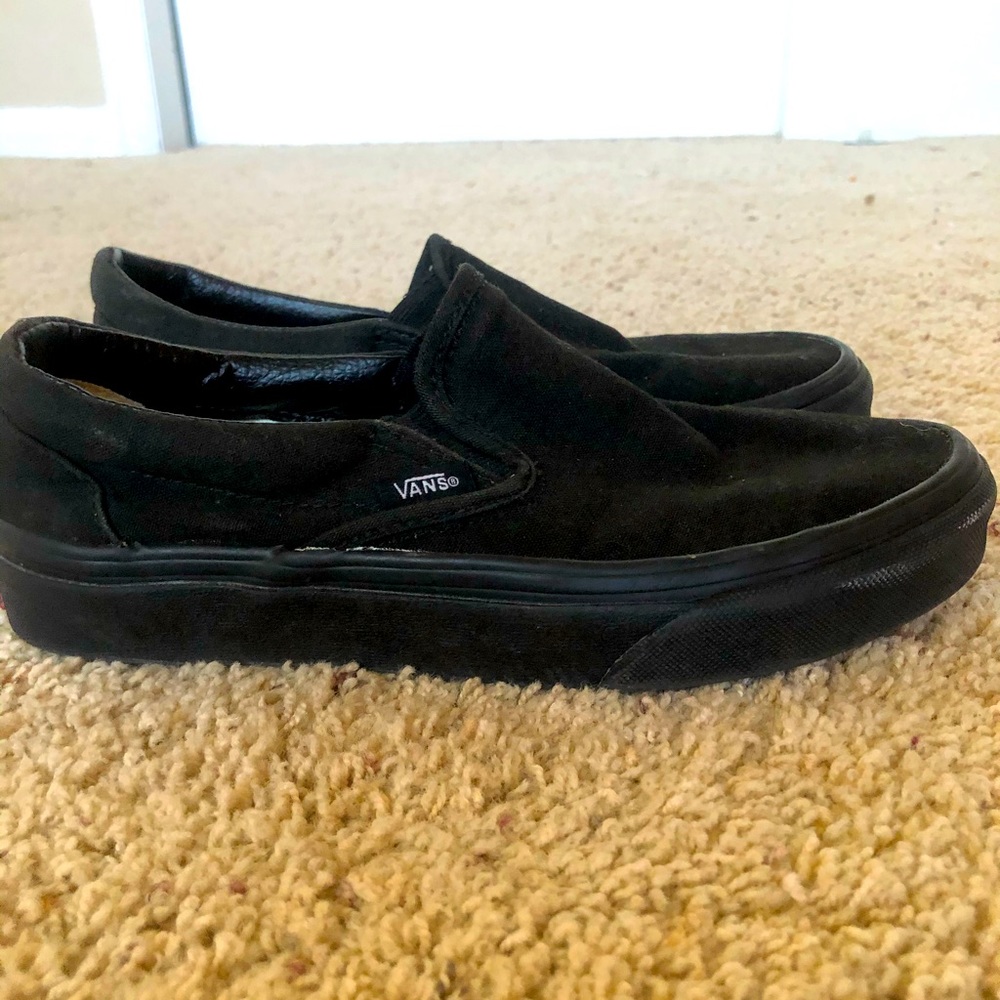 Black slip on Vans